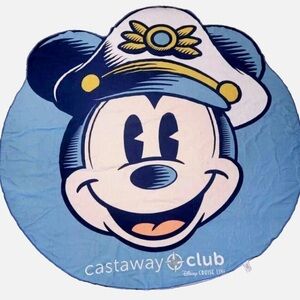 Disney Cruise Line Castaway Club Mickey Mouse Beach Towel round